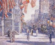 Childe Hassam Early Morning on the Avenue in May 1917
